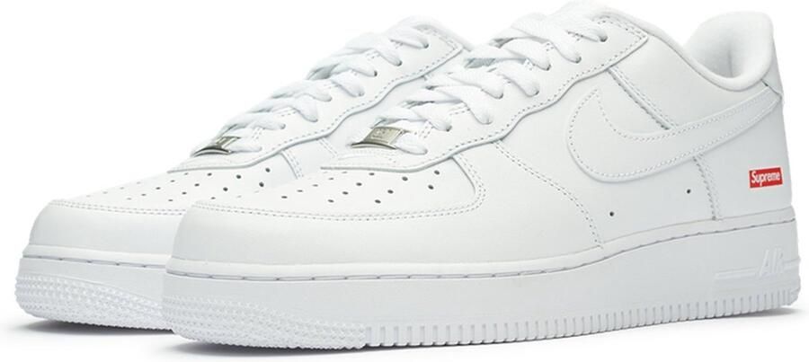 Nike x Supreme Air Force 1 Low SP Sneakers Schoenen Wit CU9225 - Foto 5