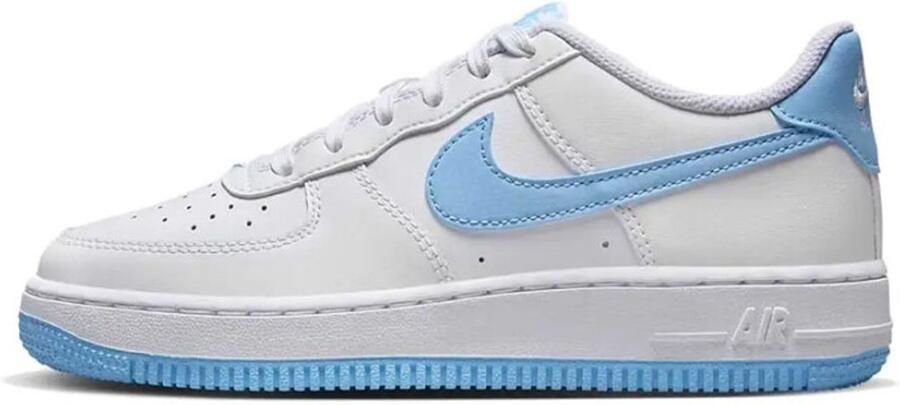 Nike Kinderschoenen Air Force 1 White White Aquarius Blue- White White Aquarius Blue - Foto 2
