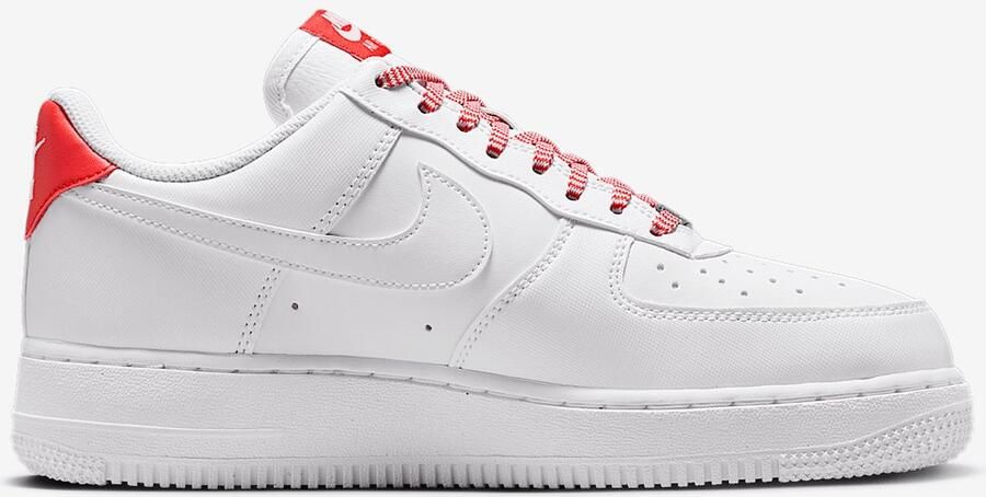 Nike Air Force 1 Low White Habanero Red Sneakers Dames Wit Rood - Foto 2