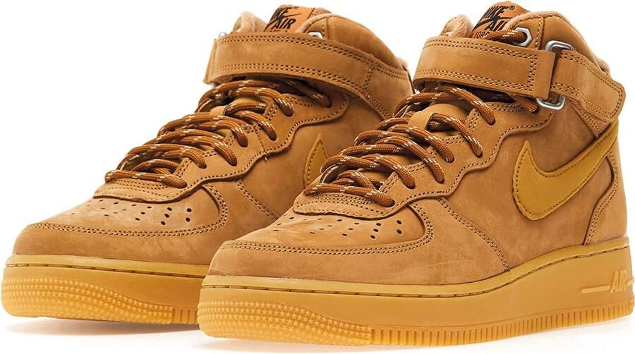 Nike Air Force 1 Mid '07 Basketball Schoenen flax wheat gum light brown black maat: 42.5 beschikbare maaten:41 42.5 43 44 45 46 - Foto 2