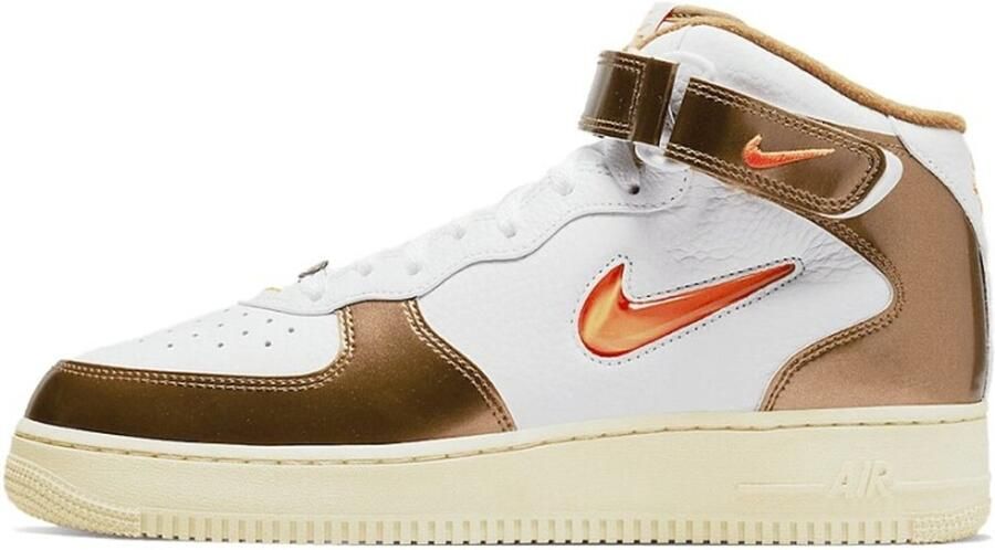 Nike Air Force 1 Mid QS Herenschoen 40 Wit Ale Brown Beach Total Orange