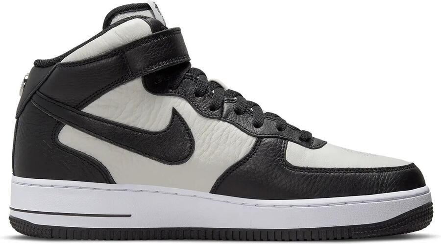 Nike Air Force 1 Mid Stussy Light Bone Black Sneakers Unisex