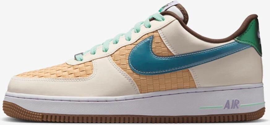 Nike Air Force 1 Retro QS Summit White Brown Blue Sneakers Heren