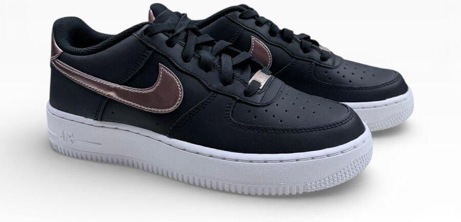 Nike Air Force 1 SE GS Sneakers Kids Black Metallic Red Bronze White Leer - Foto 3