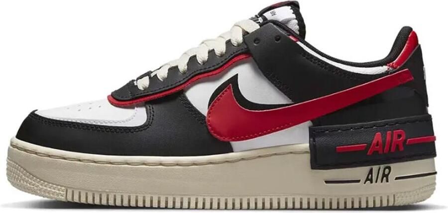 Nike Air Force 1 Shadow University Red Sneakers Unisex Wit Zwart Rood - Foto 2