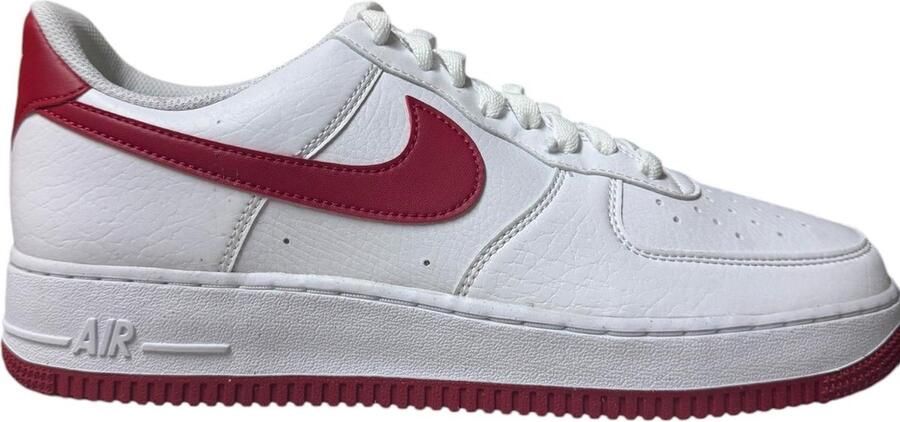Nike Air Force 1 '07 Next Nature Wit Rood Sneakers Doos Zonder Deksel