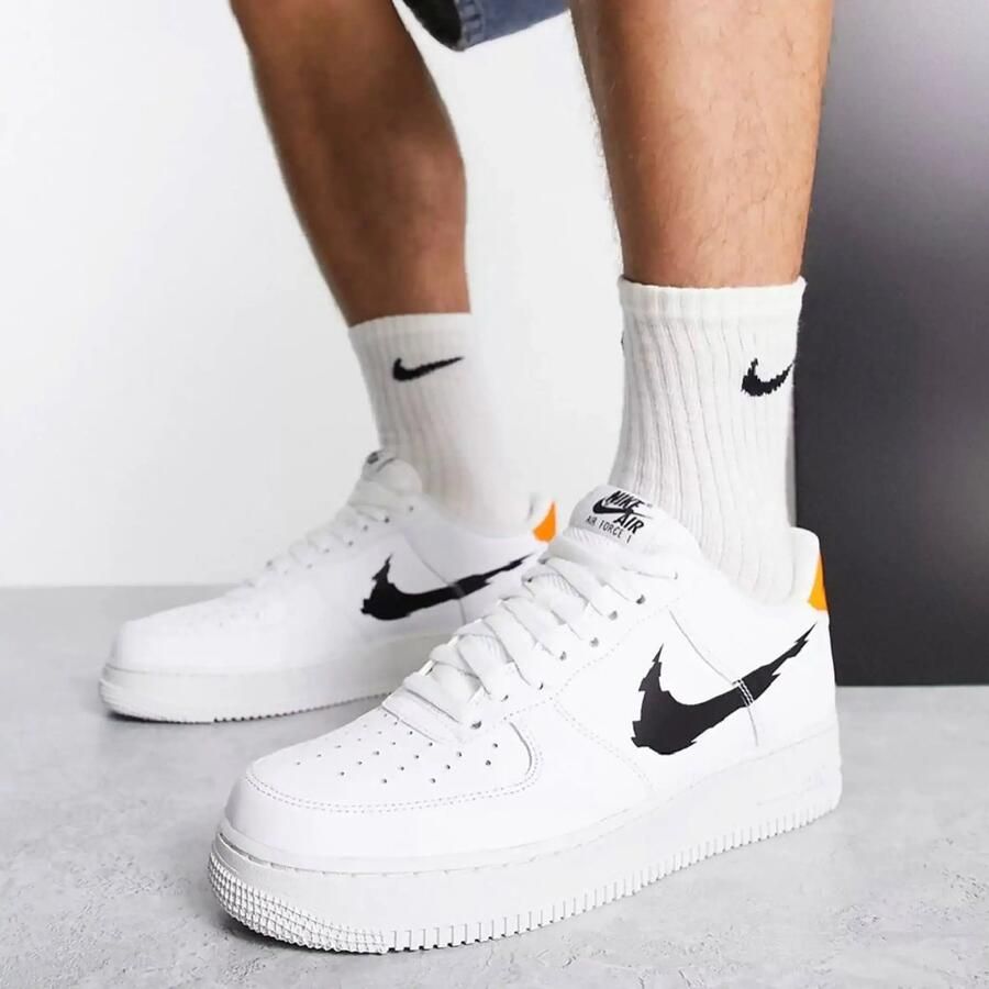 Nike Air Force 1 07 White Black Summit White Magma Orange Schoenmaat 45 1 2 Sneakers DV6483 100 - Foto 2