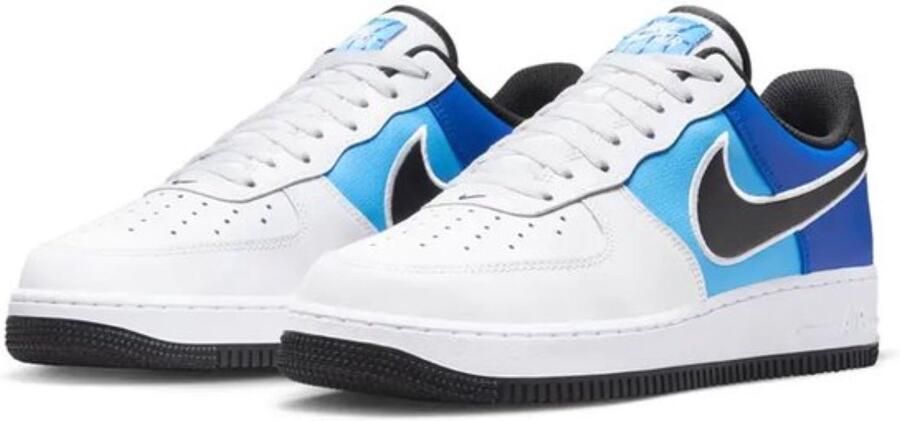 Nike Air Force 1 Wit Blauw- Sneakers Heren