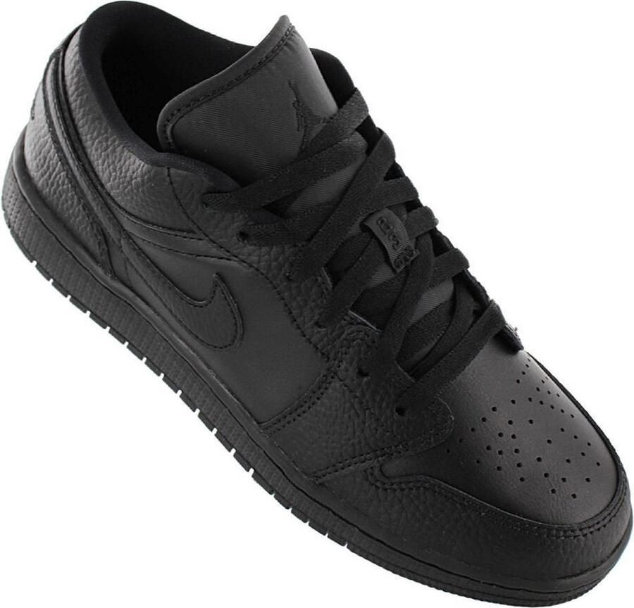 Nike Air JORDAN 1 Low Sneakers Sport Casual Schoenen Zwart 553560 - Foto 2