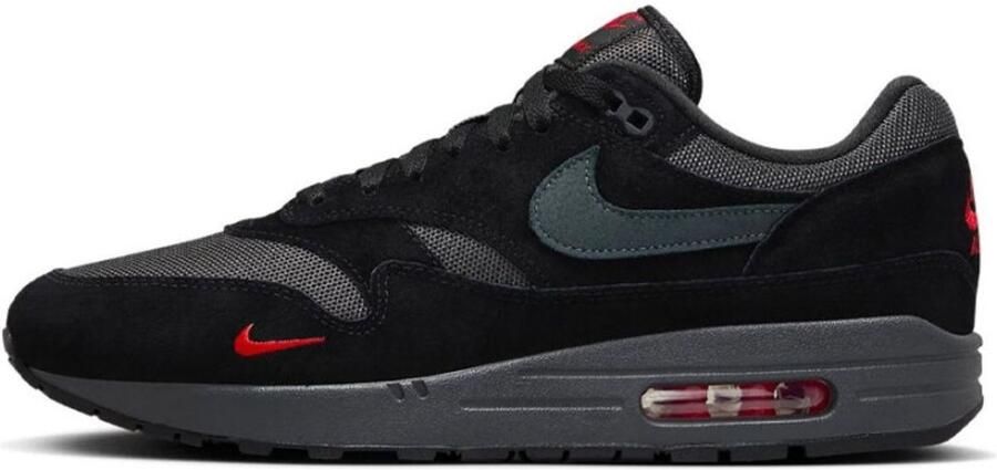 Nike Air Max 1 Black University Red Anthracite- Black University Red Anthracite - Foto 3