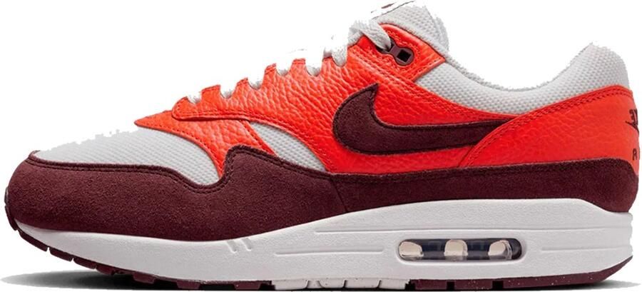 Nike Herenschoenen Air Max 1 Summit White Picante Red Burgundy Crush- Heren Summit White Picante Red Burgundy Crush - Foto 3