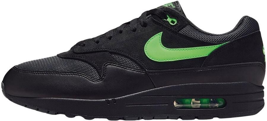 Nike Air Max 1 Essential Black Green Strike Sneakers Unisex Zwart Groen - Foto 3