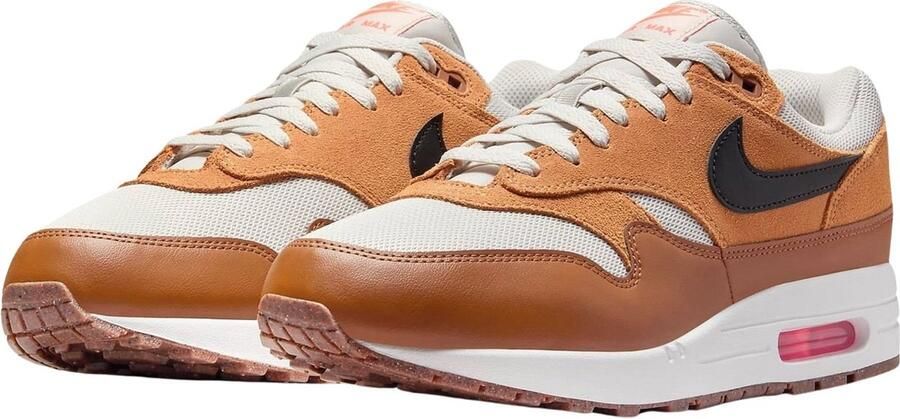 Nike Air Max 1 Essential Bruin Light Bone Zwart Sneakers Unisex