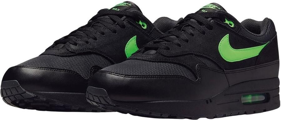 Nike Air Max 1 Essential Black Green Strike Sneakers Unisex Zwart Groen - Foto 4