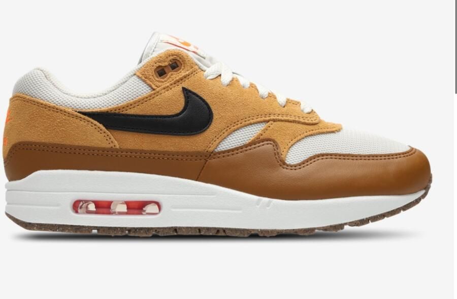 Nike Air Max 1 Essential Bruin Light Bone Zwart Sneakers Unisex