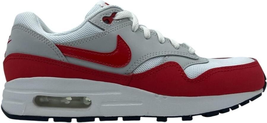 Nike Air Max 1 (gs) Max Schoenen grey weiß schwarz university red maat: 40 beschikbare maaten:36.5 37.5 38.5 39 40 35.5