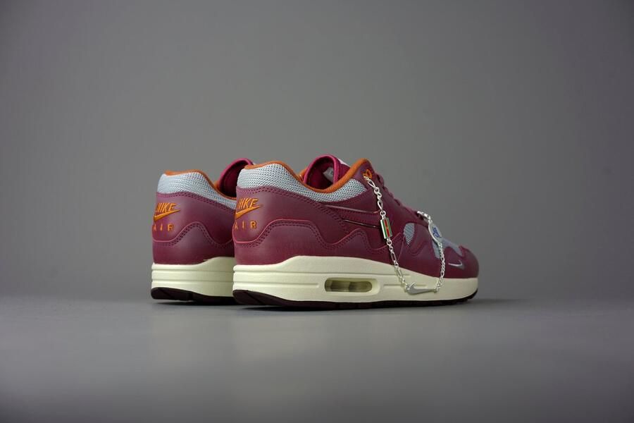 Nike Air Max 1 Patta Waves Rush Maroon (with Bracelet) DO9549-001 Metallic Silver;Rush Maroon Schoenen - Foto 6