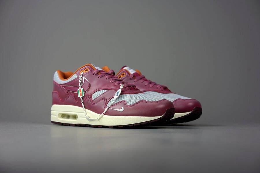 Nike Air Max 1 Patta Waves Rush Maroon (with Bracelet) DO9549-001 Metallic Silver;Rush Maroon Schoenen - Foto 8