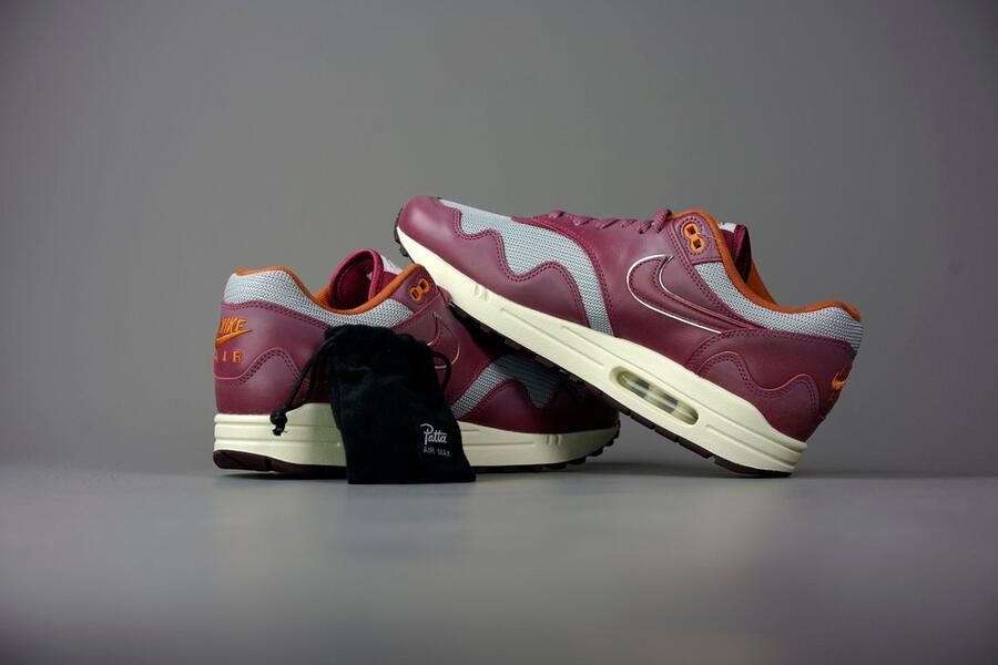 Nike Air Max 1 Patta Waves Rush Maroon (with Bracelet) DO9549-001 Metallic Silver;Rush Maroon Schoenen - Foto 15
