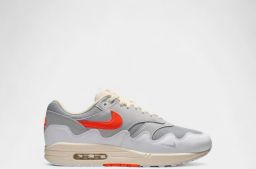 Nike Lage Sneakers Air Max 1 Patta Waves White Hyper Crimson (With Bracelet)