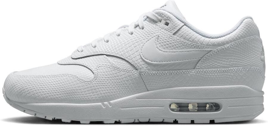 Nike Air Max 1 Premium White Snakeskin Sneakers Unisex Wit