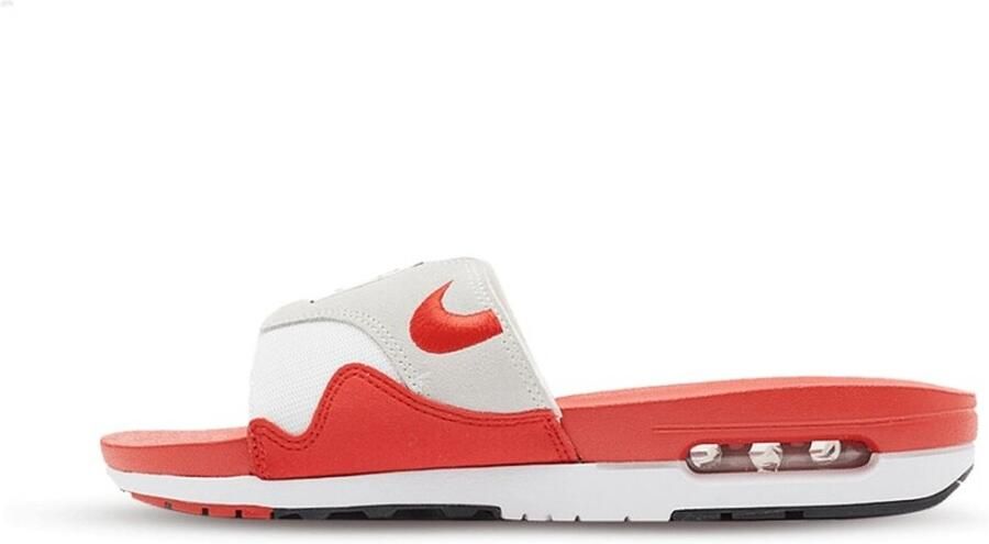 Nike Air Max 1 Slide Slippers DH0295-103 White University Red s UK - Foto 3