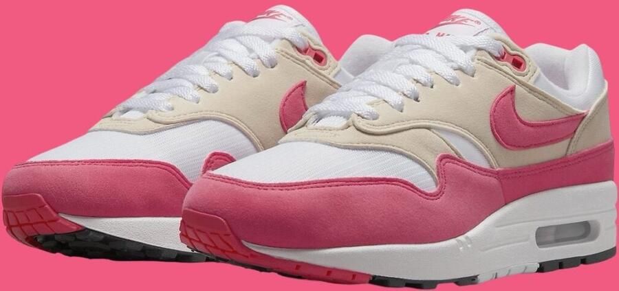 Nike Air Max 1 Wmns Aster Pink Sneakers Dames Wit Roze Beige - Foto 4