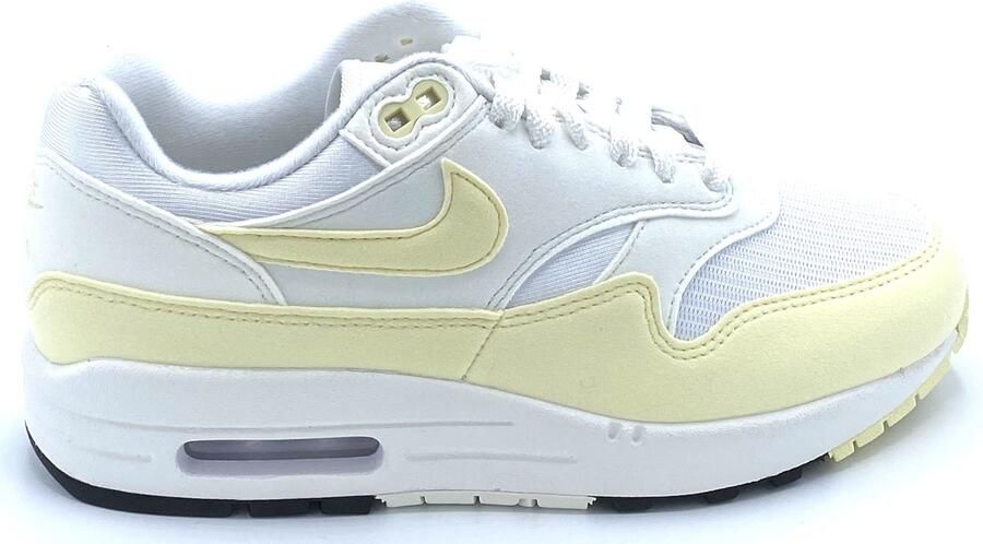 Nike Air Max 1 White Alabaster Dames Sneakers Wit Geel Doos zonder deksel