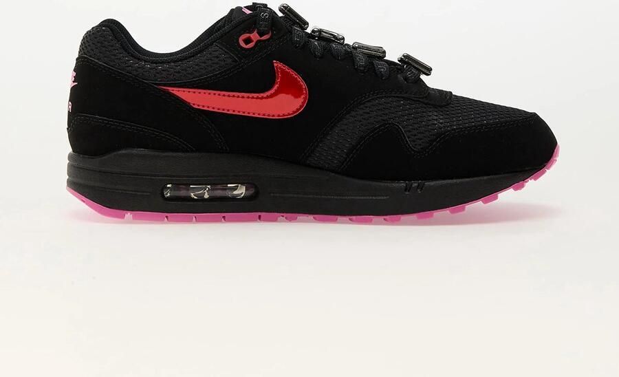 Nike Air Max 1 Valentine's Day Black Sneakers Unisex Zwart Roze Rood