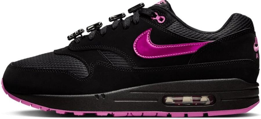 Nike Air Max 1 Valentine's Day Black Sneakers Unisex Zwart Roze Rood