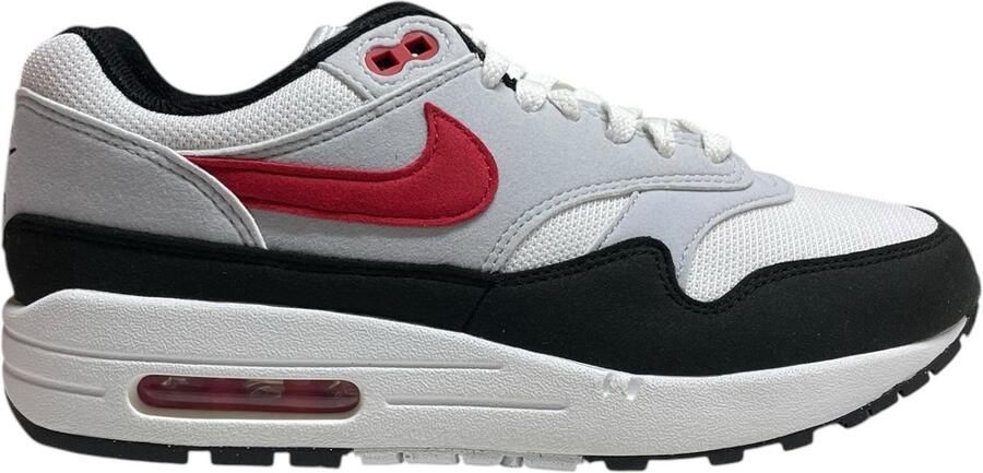 Nike Air Max 1 Sneakers Unisex Wit Rood Zwart