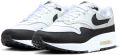 Nike Damesschoenen Air Max 1 White Summit White Black- Dames White Summit White Black - Wit