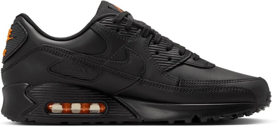 Nike Sneakers Air Max 90 Leather Black Safety Orange - Foto 2