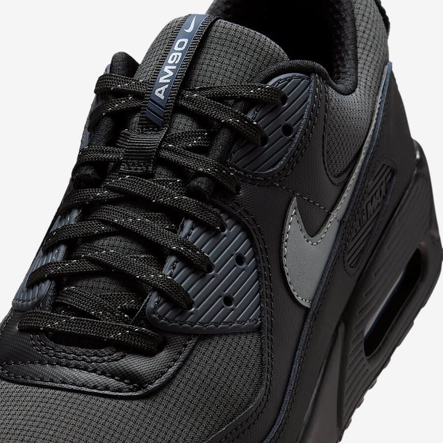 Nike Air Max 90 Black Anthracite Thunder Blue Reflect Silver Zwart Zilver Air Max Lifestyle Heren Sneakers voor Mannen - Foto 2