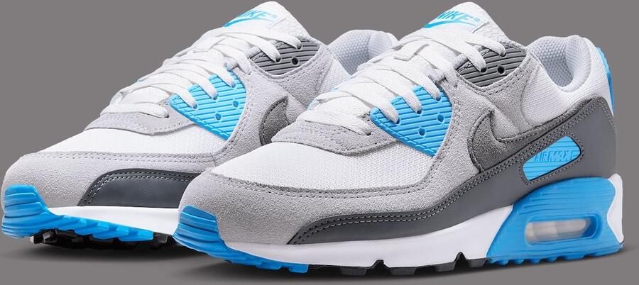Nike Air Max 90 Blue Lightning Sneakers Unisex Wit Grijs Blauw