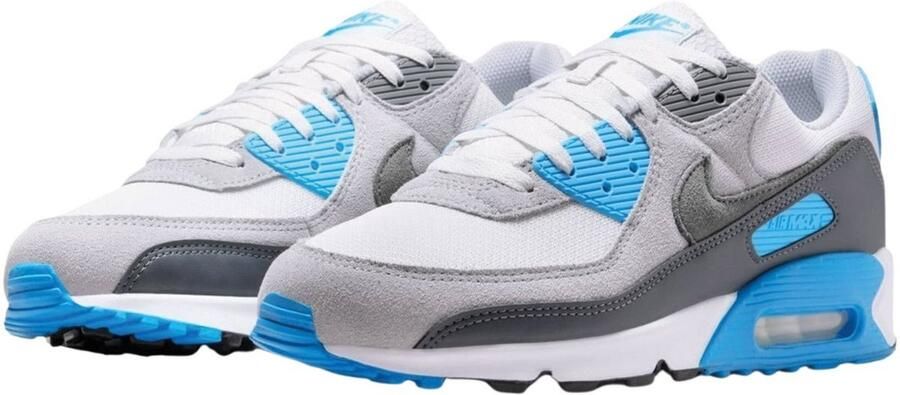 Nike Air Max 90 Blue Lightning Sneakers Unisex Wit Grijs Blauw - Foto 3