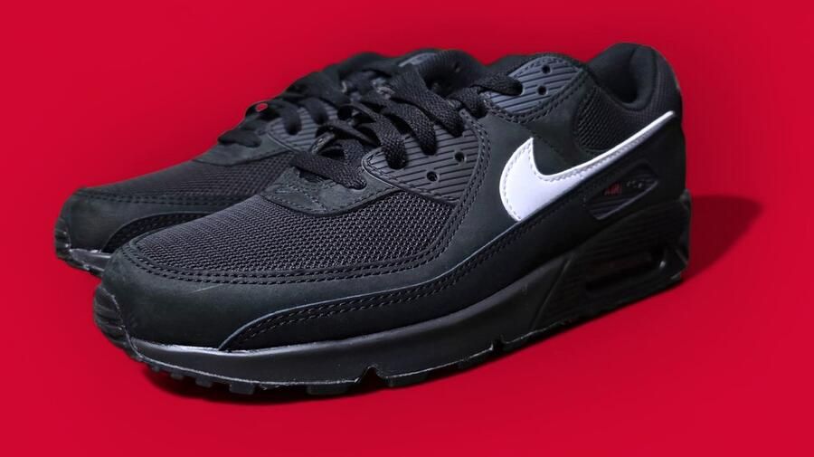 Nike Air Max 90 Bred Black White Red DOOS ZONDER DEKSEL