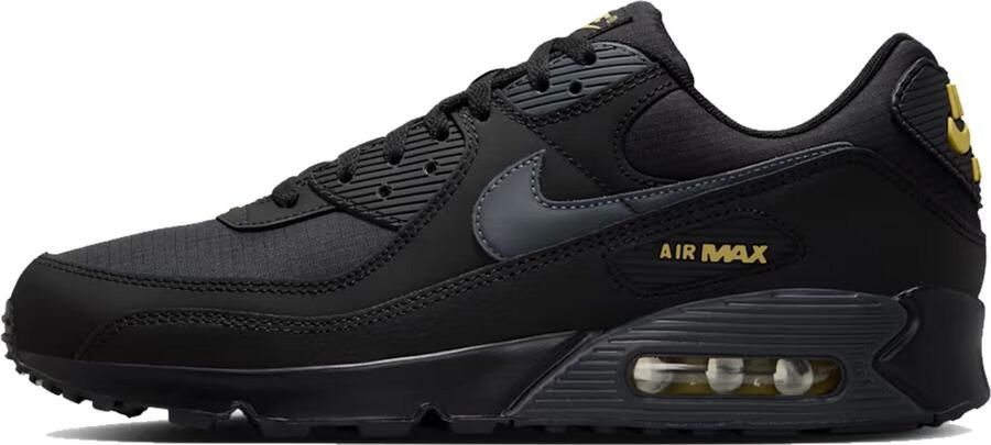 Nike Air Max 90 Sneakers Black Buff Gold (Black Buff Gold Anthracite) Zwart Goud Air Max Lifestyle Heren