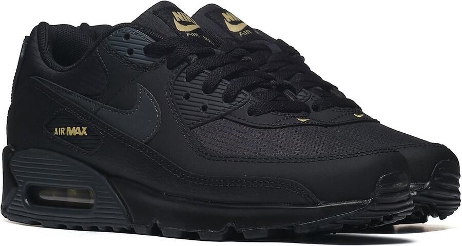 Nike Air Max 90 Sneakers Black Buff Gold (Black Buff Gold Anthracite) Zwart Goud Air Max Lifestyle Heren
