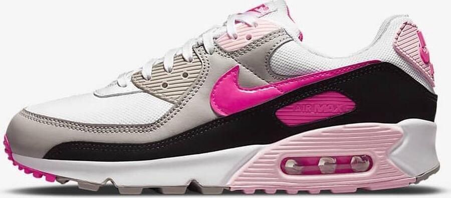 Nike Air max 90 -dames sneaker-wit roze zwart