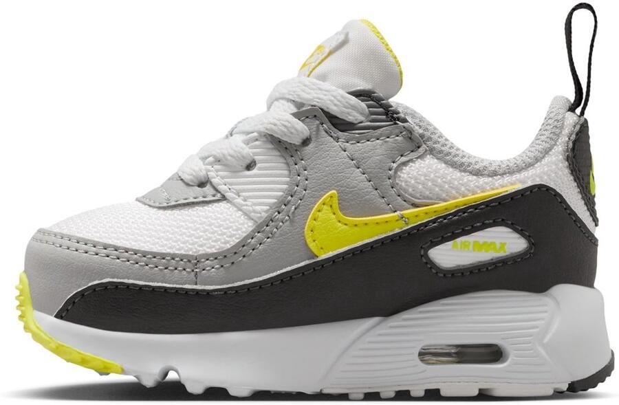 Nike Air Max 90 EasyOn Off White Sonic Yellow Dark Smoke Grey Wit Geel Air Max Lifestyle Kinder Sneakers voor en - Foto 2