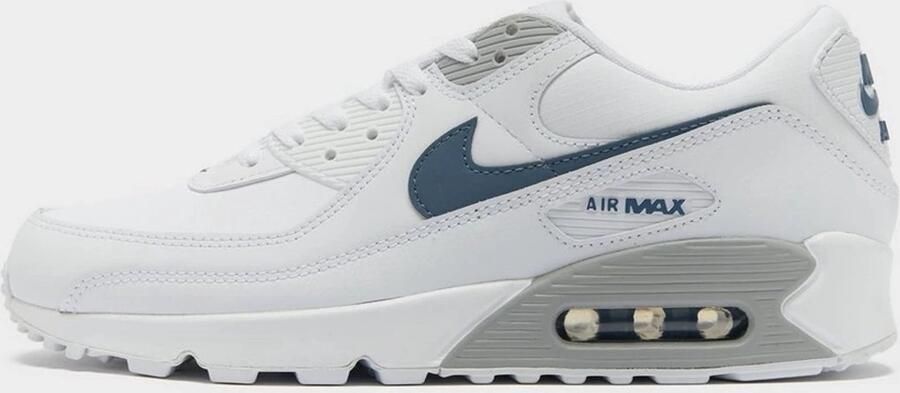 Nike Air Max 90 Sneakers White Diffused Blue-Wolf Grey Wit Blauw Grijs Air Max Lifestyle