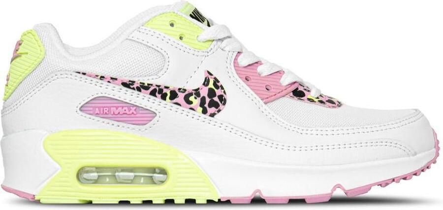 Nike Air Max 90 Kinderschoen White Pink Rise Barely Volt Pink Rise
