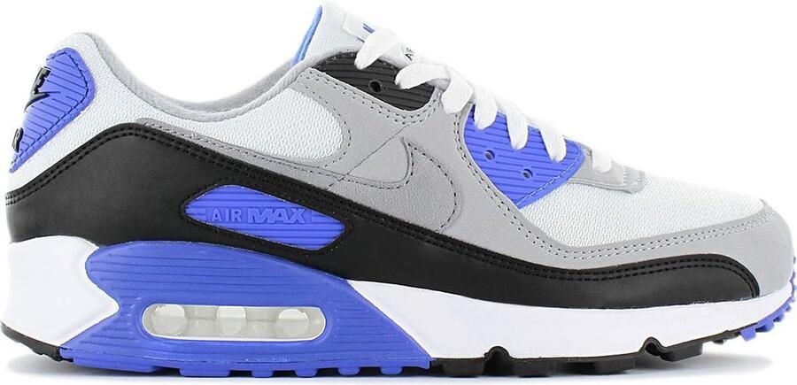 Nike Air Max 90 Heren Sneakers Sport Casual Schoenen Wit-Grijs-Blauw CD0881