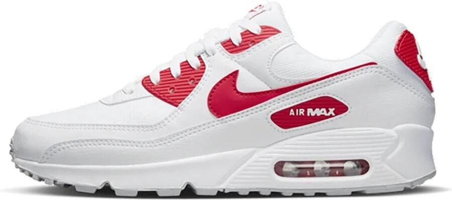 Nike Air Max 90 Heren White Black Hyper Red Heren - Foto 6