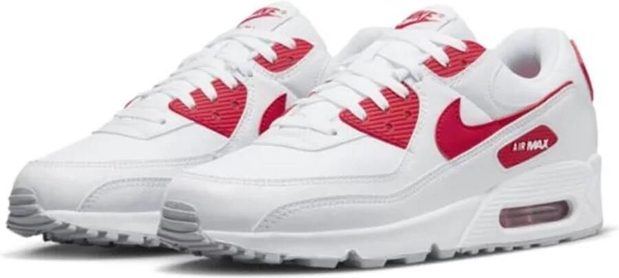 Nike Air Max 90 Heren White Black Hyper Red Heren - Foto 5