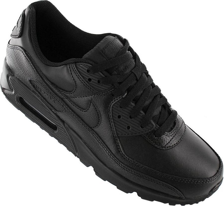 Nike Air Max 90 Leather Heren Sneakers Black Black-Black - Foto 3