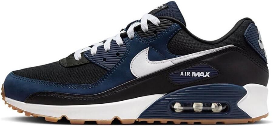 Nike Air Max 90 herenschoenen Midnight Navy Black Gum Medium Brown White- Heren Midnight Navy Black Gum Medium Brown White