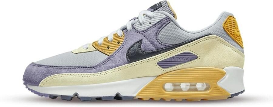 Nike Air Max 90 Herenschoenen 38.5 Court Purple Lemon Drop Wolf Grey Zwart - Foto 4