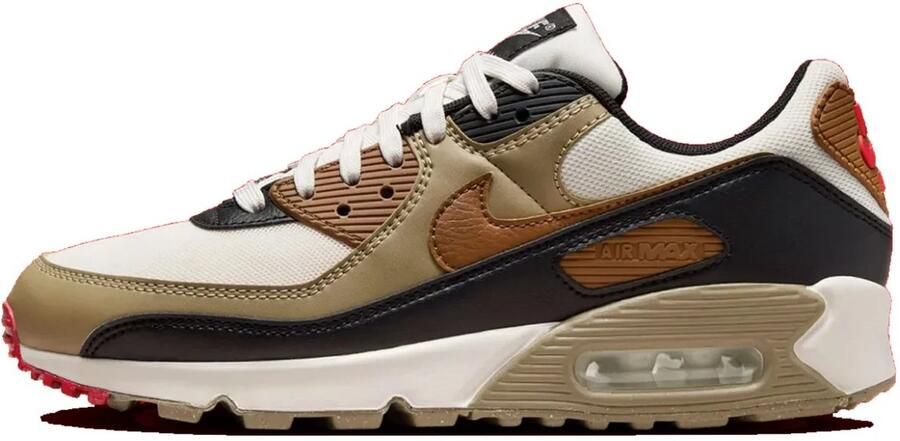 Nike Air Max 90 "Light British Tan Khaki" DH8010-005 Wit Groen - Foto 3